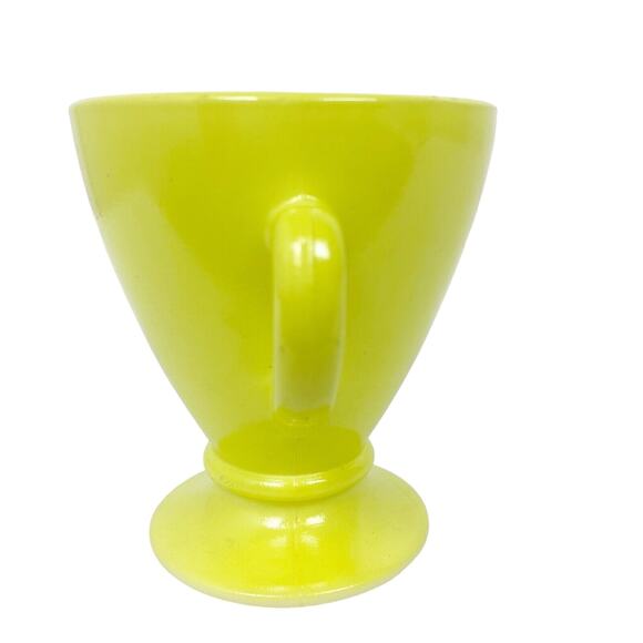 vintage Hazel-Atlas glass Ovide Chartreuse CREAMER & open SUGAR set glassware - Picture 11 of 12